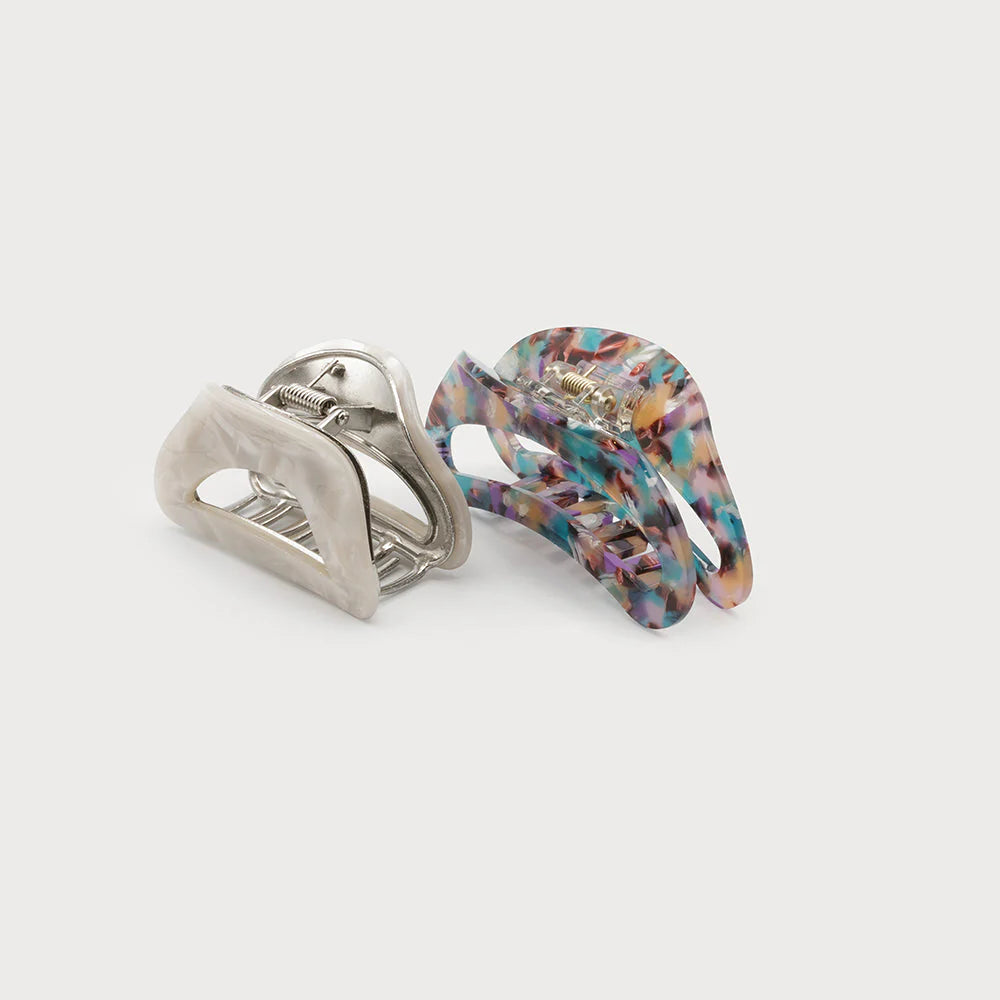 Two size clips pattern & solid color - MXW