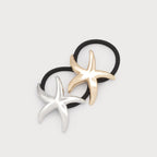 Duo of hair ties with-STARFISH